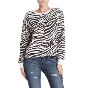 CircleX Long Sleeve Sweatshirt In Zebra Print Size L